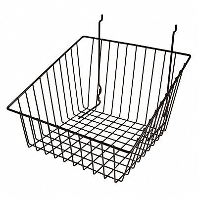 ECONOCO BSK14B Grid Sloped Basket 12 x 8 Black PK6