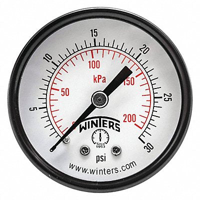 WINTERS PEM1403 Economy 2 0-30 psi/Kpa 1/4 Npt Back