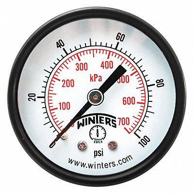 WINTERS PEM1406 Economy 2 0-100 psi/Kpa 1/8 Npt Back