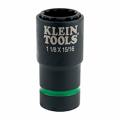 KLEIN TOOLS 66016 2-in-1 Socket 1-1/8 x 15/16-Inch