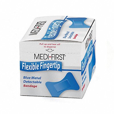 MEDI-FIRST 66050 Fingertip Bandages Metal Detect PK50