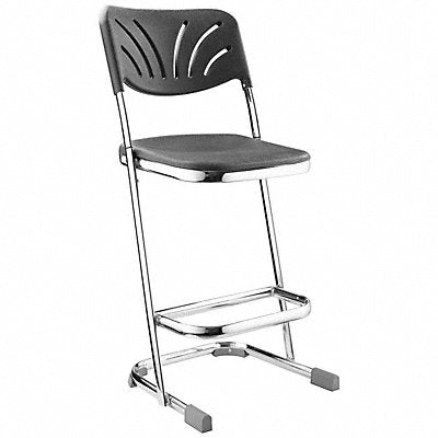 NATIONAL PUBLIC SEATING 6624B SqrStool Sled-Base Legs Slvr 36 3/4 H