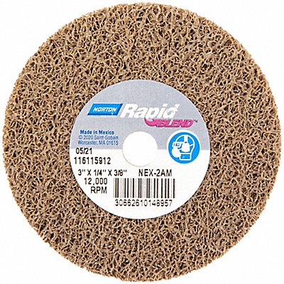 NORTON 66261014895 Bond Non Woven Wheel 3 dia 12 000 RPM