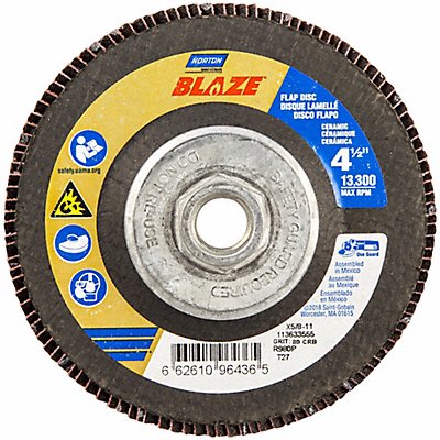 NORTON 66261096436 Flap Disc Ceramic Type 27 4 1/2 dia