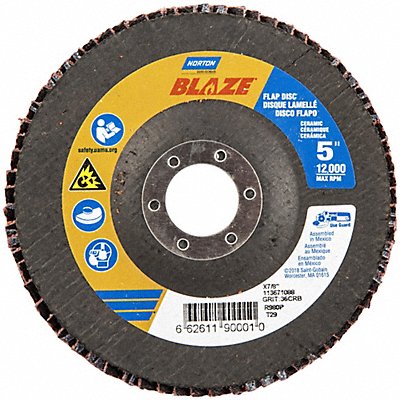NORTON 66261190001 Flap Disc Ceramic Type 29 5 dia