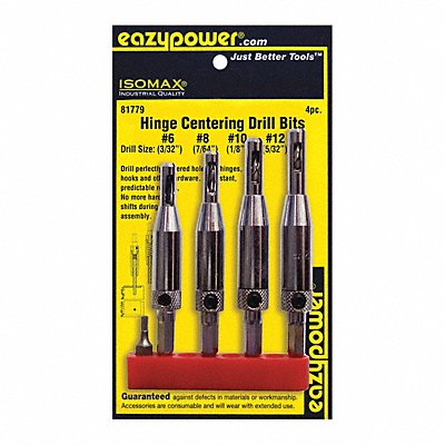 EAZYPOWER 81779 Hinge Centreing Bits Set 4 pcs.
