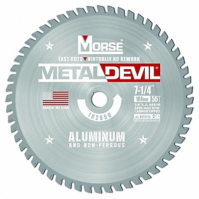 MORSE 102650WWG Carbide Circular Saw Blade Arbor 5/8