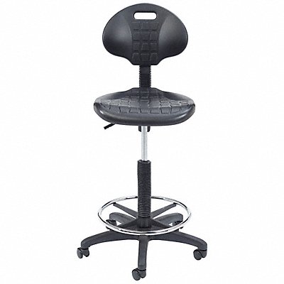 NATIONAL PUBLIC SEATING 6722HB Task Chair Poly Black 22 to 32 Seat Ht