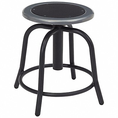 NATIONAL PUBLIC SEATING 681010 Adjustable Stool Blk Seat Blk Frame 18 H