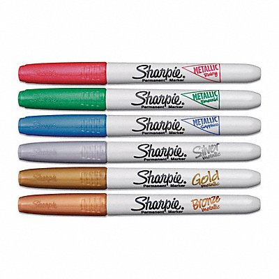 SHARPIE 2029678 Permanent Marker Assorted Capped PK6