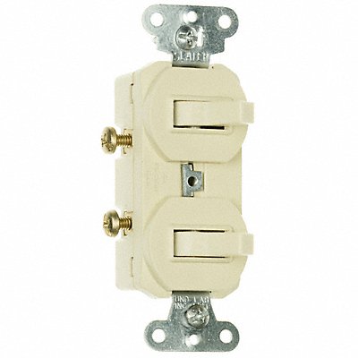 LEGRAND 690IG Combo Ivory 15 A Side Single Pole