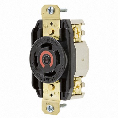 HUBBELL HBL2730 Locking Receptacle 30 A Black Nylon L16-30R 1Gng