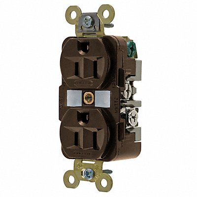 HUBBELL HBL5262 Receptacle Duplex 15A 5-15R 125V Brown
