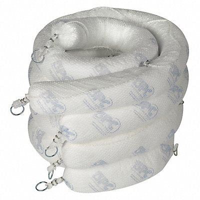 BRADY SPC ABSORBENTS SPC510 Absorb Boom Oil Based Liquids 10ft L PK4