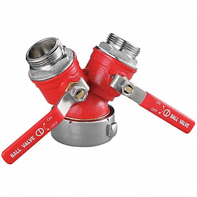 GRAINGER 6AKE3 Fire Hose Ball Valve 11 1/4 L Bronze