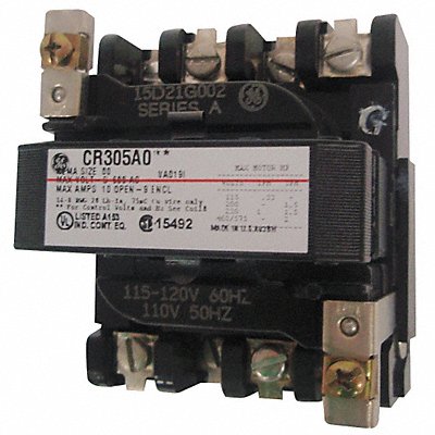 GE CR305A002 NEMA Magnetic Contactor Non Reversing 120VAC