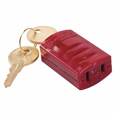 BRADY 65673 Power Cord Lockout Red