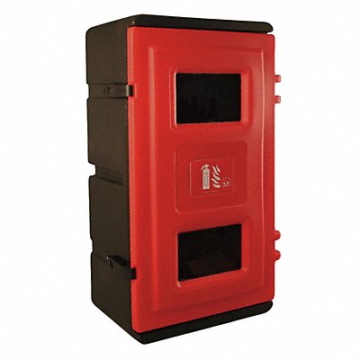 JONESCO JBDE73 Fire Ext. Cabinet Black Red Plastic