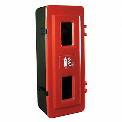 JONESCO JBXE83 Fire Ext. Cabinet Black Red Plastic