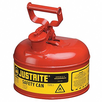 JUSTRITE 7110100 Type I Safety Can 1 gal Red 11In H