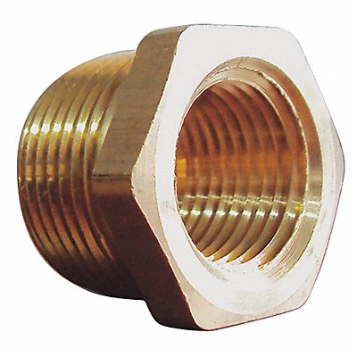 GRAINGER 6AYX0 Hex Bushing Brass 3/4 x 3/8 in NPT