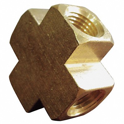 GRAINGER 6AYZ0 Cross Brass 1/2 in Pipe Size Class 150