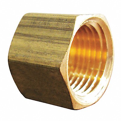 GRAINGER 6AYZ5 Hex Head Cap Brass 1/2 in Pipe Size FNPT