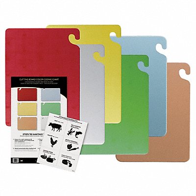 SAN JAMAR CB1824KCGR Cutting Board Set 18x24 in Assorted