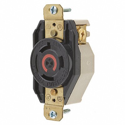 HUBBELL HBL2640 Locking Receptacle 30 A Black Nylon L8-30R 1Gng