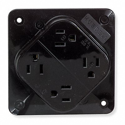 HUBBELL HBL415 Receptacle Brown 15 A 2P3W Back 1PK