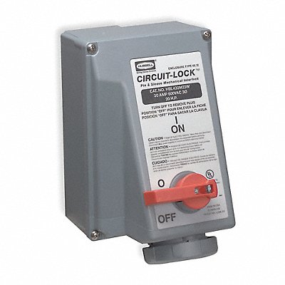 HUBBELL HBL430MI7W WT Mechanical Interlock Dvc 3P4W 30 A 480V AC 15hp