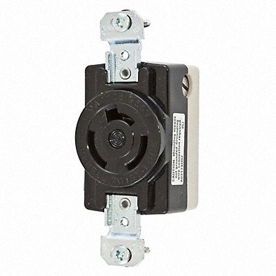 HUBBELL HBL7310B Locking Receptacle 20 A Blk Nylon NoNEMA 1Gng