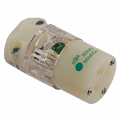 HUBBELL HBL8219CT Straight Blade Connector Clr 2P3W Elastomer 5-15R