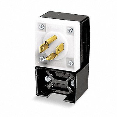 HUBBELL HBL8411C Angle Straight Plug Blk Wht 20 A Stnd 14-20P
