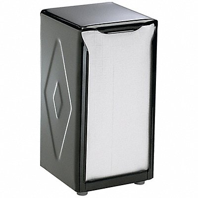 GRAINGER H900BKGR Napkin Dispenser 4 in D 7 1/2 in H Black