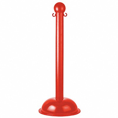 GRAINGER 999054 E1219 Heavy Duty Stanchion 41 in H Red PK4
