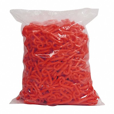 GRAINGER 6CDU6 E1222 Plastic Chain 100 ft L Red
