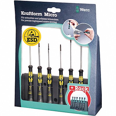 WERA 5030170001 ESD Safe Screwdriver Set NmPcs6