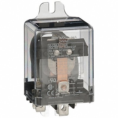 SCHNEIDER 389FXAXC124A H8160 Enclosed Power Relay 24VAC SPDT 5Pins