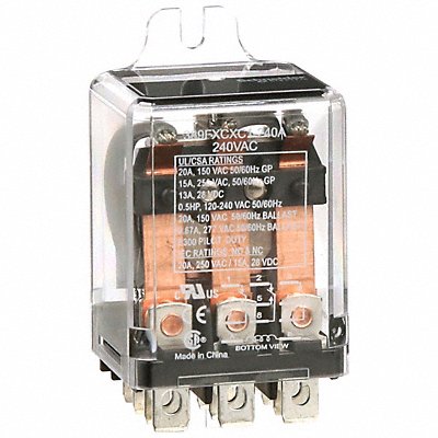 SCHNEIDER 389FXCXC1240A H8093 Enclosed Power Relay 240VAC 3PDT 11Pins