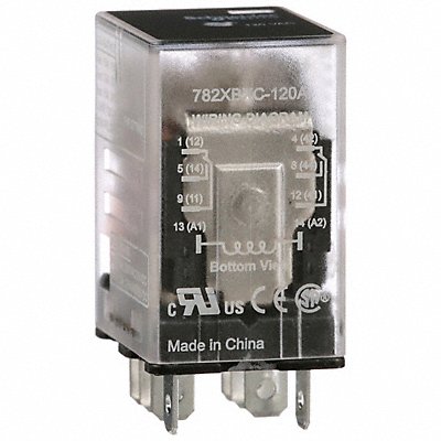 SCHNEIDER 782XBXC120A H8016 General Purpose Relay 120VAC DPDT 8Pins