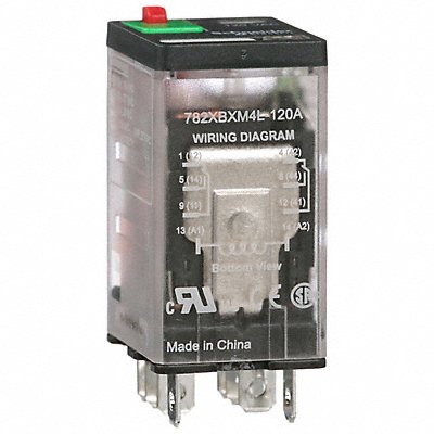 SCHNEIDER 782XBXM4L120A H8013 General Purpose Relay 120VAC DPDT 8Pins
