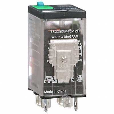SCHNEIDER 782XBXM4L12D H8013 General Purpose Relay 12VDC DPDT 8Pins