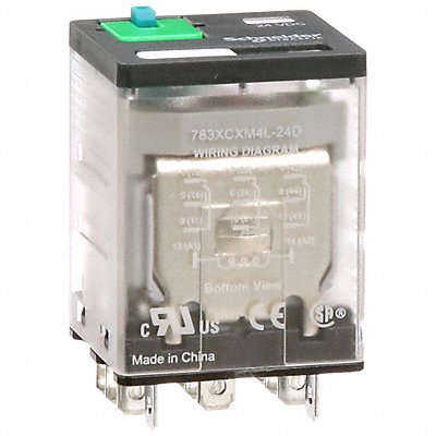 SCHNEIDER 783XCXM4L24D H8027 General Purpose Relay 24VDC 3PDT 11Pins