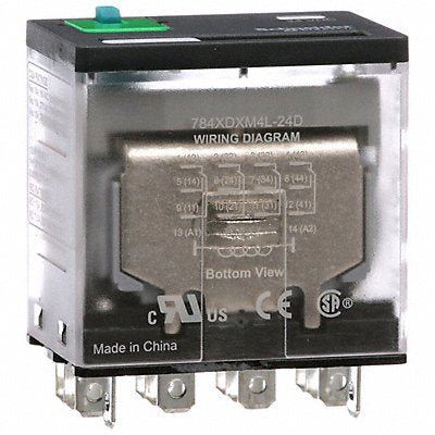 SCHNEIDER 784XDXM4L24D H8036 General Purpose Relay 24VDC 4PDT 14Pins