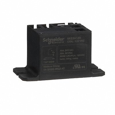 SCHNEIDER 9AS3A120 H8130 Enclosed Power Relay 120VAC SPST-NO 4Pins