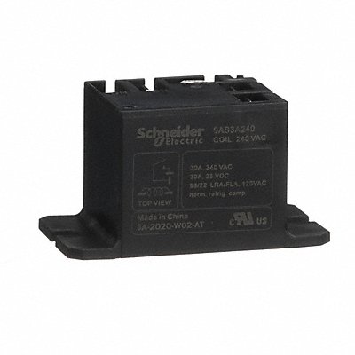 SCHNEIDER 9AS3A240 H8130 Enclosed Power Relay 240VAC SPST-NO 4Pins