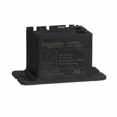 SCHNEIDER 9AS3D12 H8130 Enclosed Power Relay 12VDC SPST-NO 4Pin
