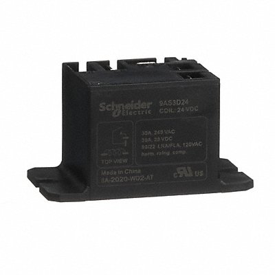 SCHNEIDER 9AS3D24 H8130 Enclosed Power Relay 24VDC SPST-NO 4Pin