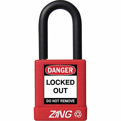 ZING 7031 K7489 Lockout Padlock KA Red 1-3/4 H